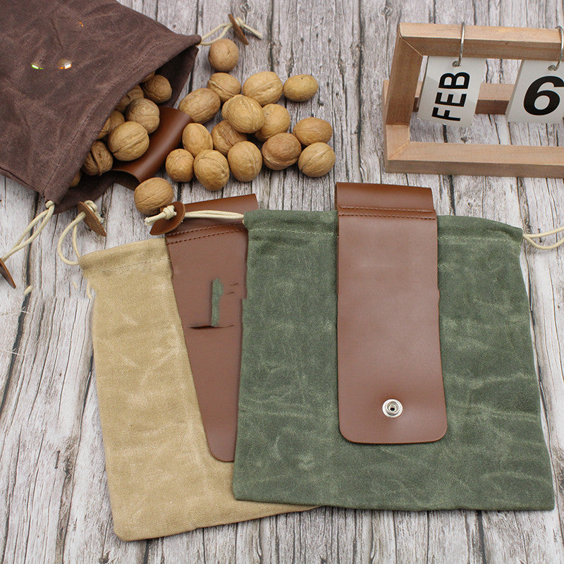 GreenGather™ Waxed Canvas Harvest Bag – Sustainable, Hands-Free Picking Companion
