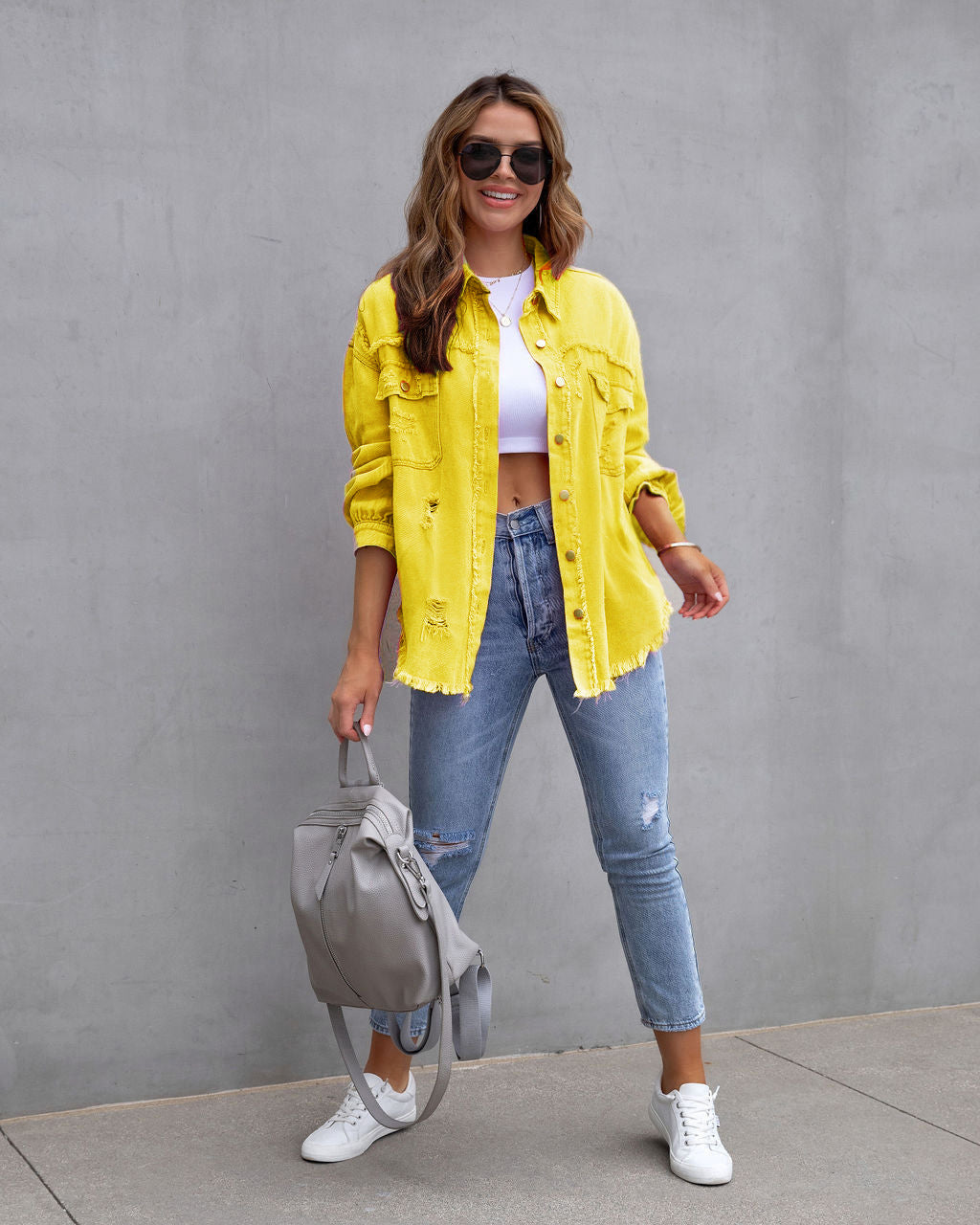 Fashion Ripped Shirt Jacket, Edgy, Stylish, and Uniquely You! My Store