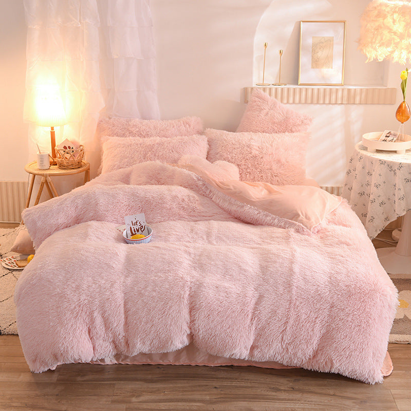 Luxury Thick Fleece Bedding Set – Plush Shaggy Duvet Cover, Pillowcase & Quilt for Queen & King Beds – Ultimate Winter Warmth & Comfort My Store
