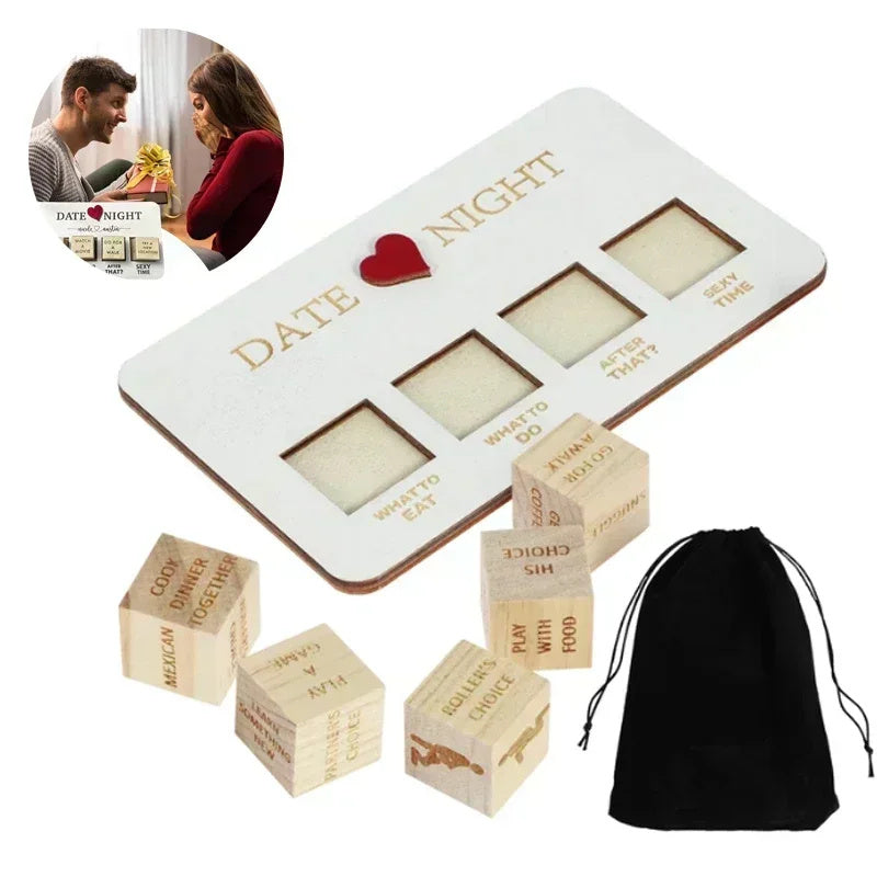 Wooden Date Night Dice – Fun & Romantic Game for Couples! My Store