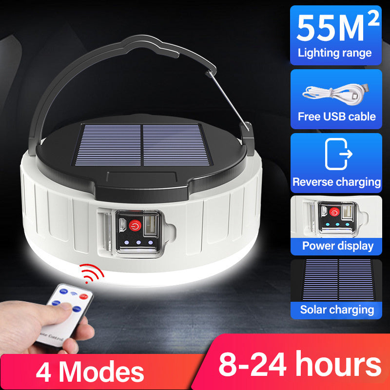 PowerGlow™ Solar LED Emergency Light – Portable, Rechargeable & Remote-Controlled
