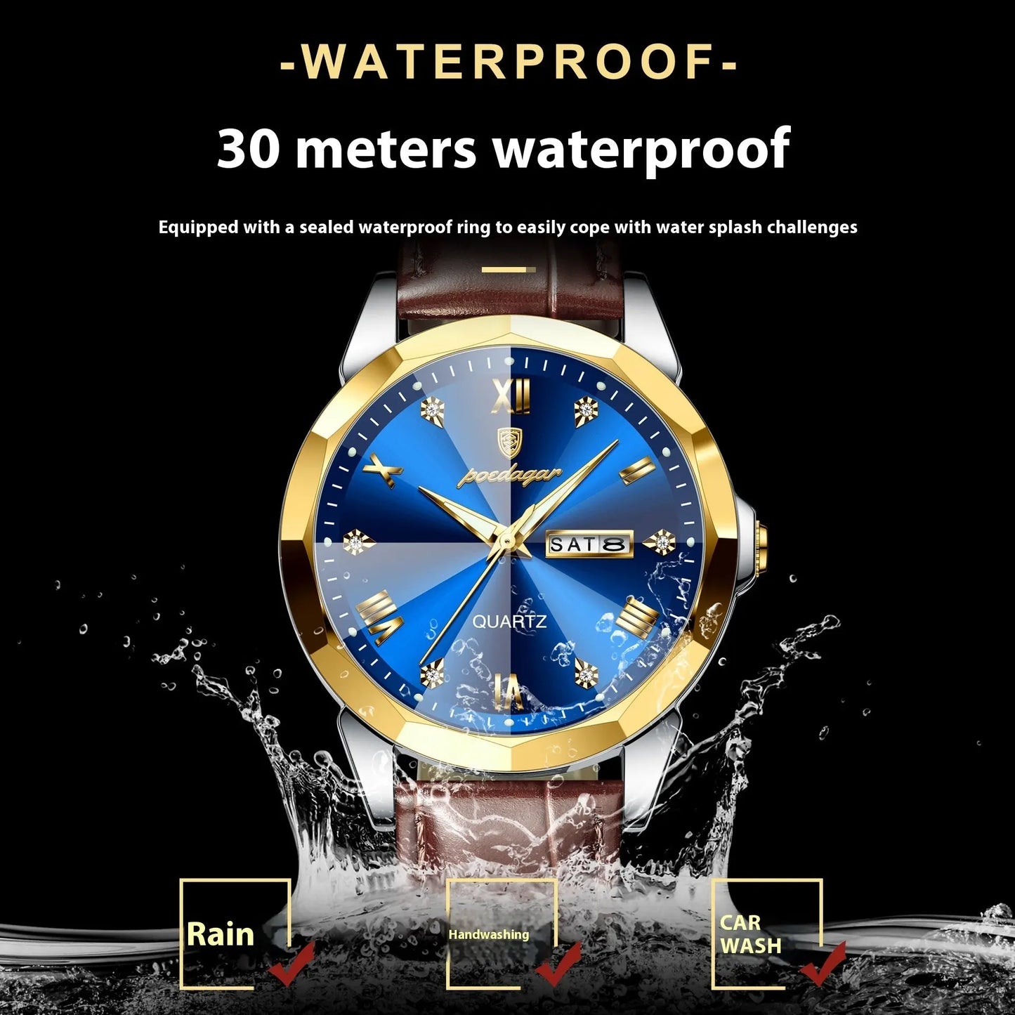 Belt Style Men's Waterproof Luminous Fashion Quartz Watch My Store