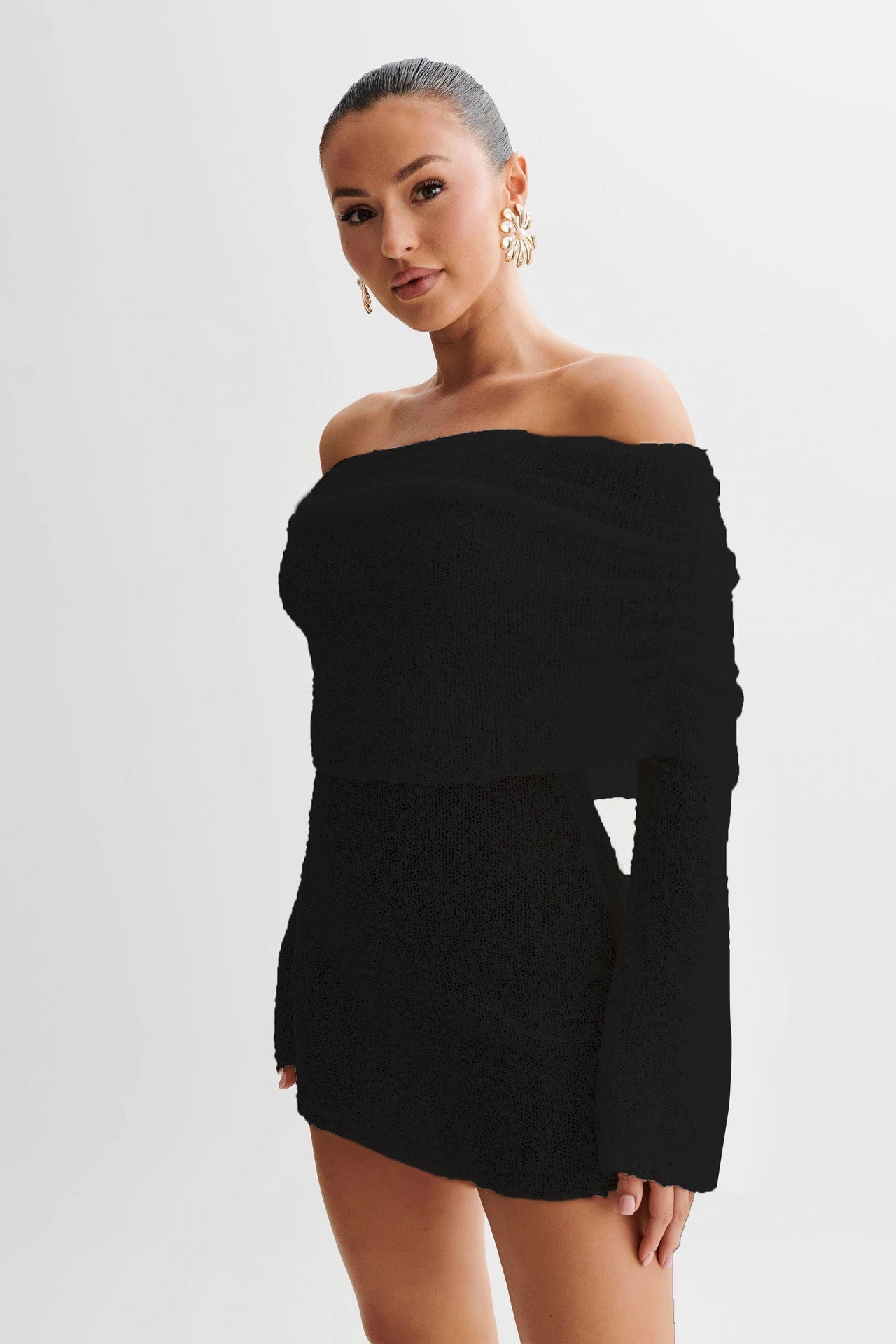 Effortlessly Chic – The Perfect Off-Shoulder Dress for Every Occasion! My Store