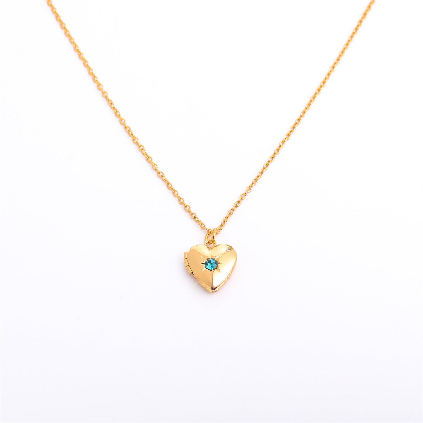 Fashion Love Heart Opening And Closing Album Titanium Steel Necklace My Store