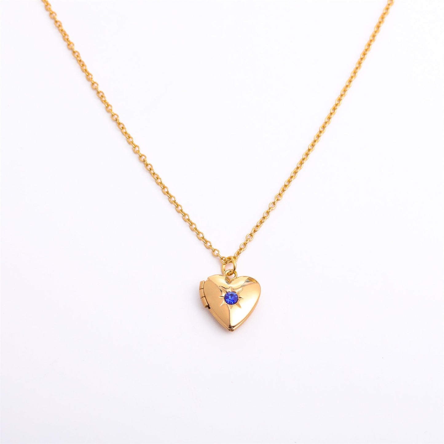 Fashion Love Heart Opening And Closing Album Titanium Steel Necklace My Store