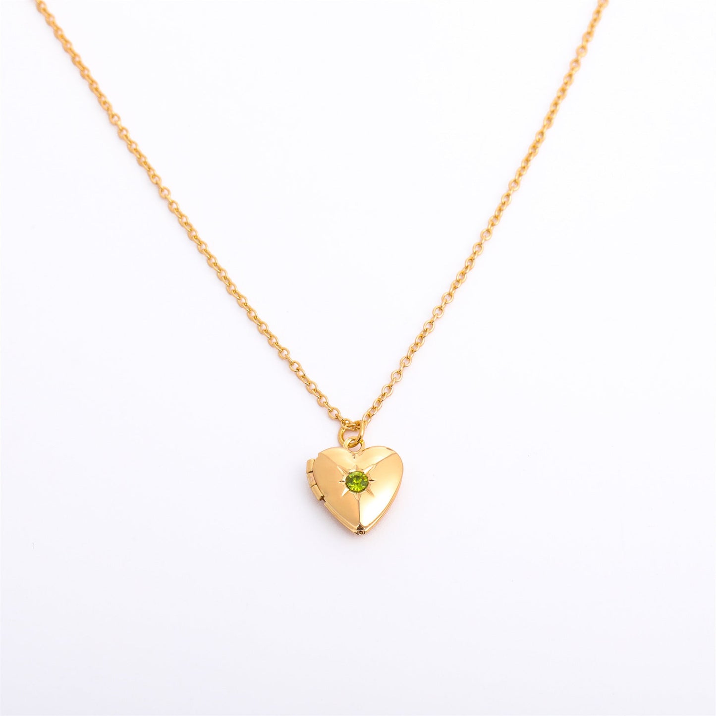 Fashion Love Heart Opening And Closing Album Titanium Steel Necklace My Store