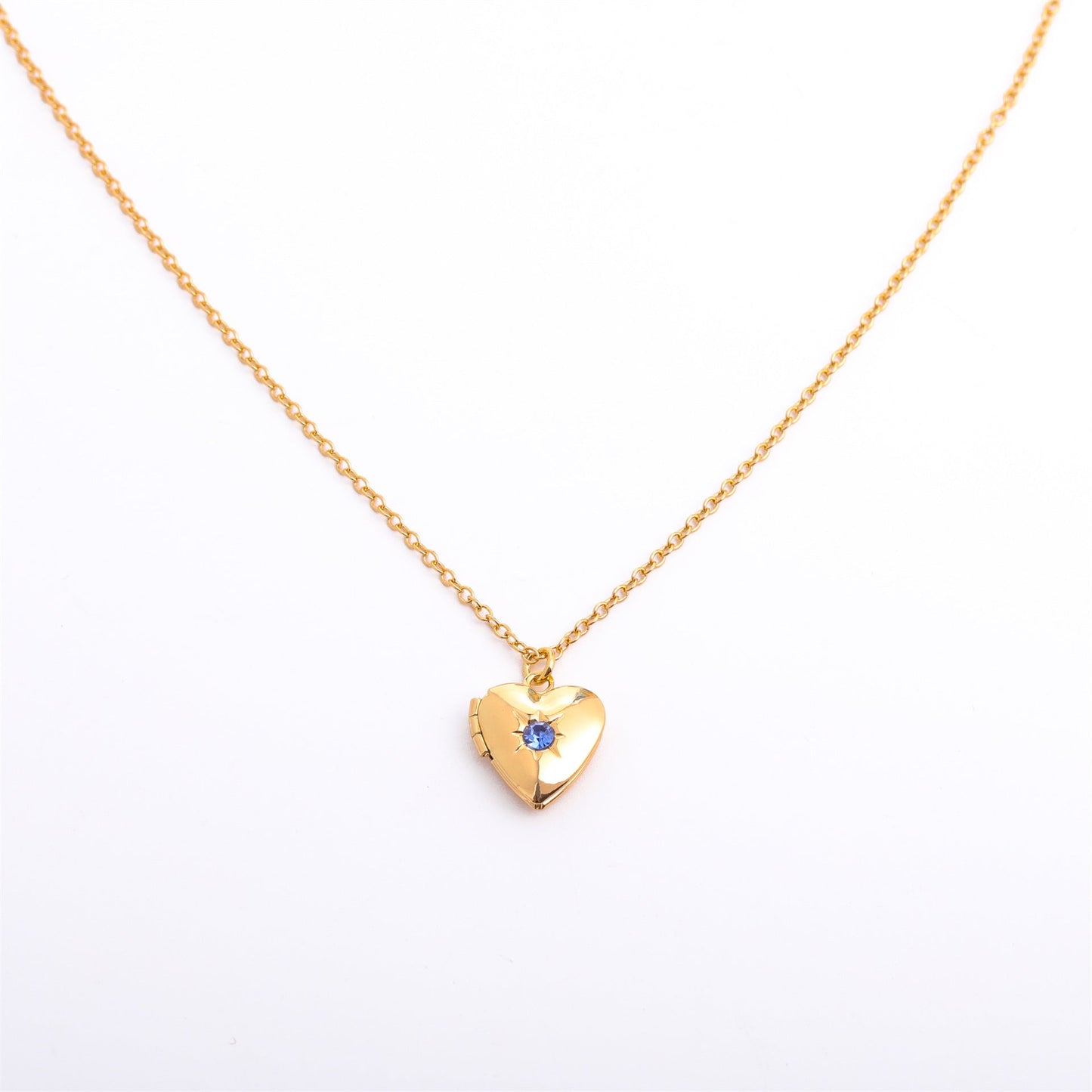 Fashion Love Heart Opening And Closing Album Titanium Steel Necklace My Store