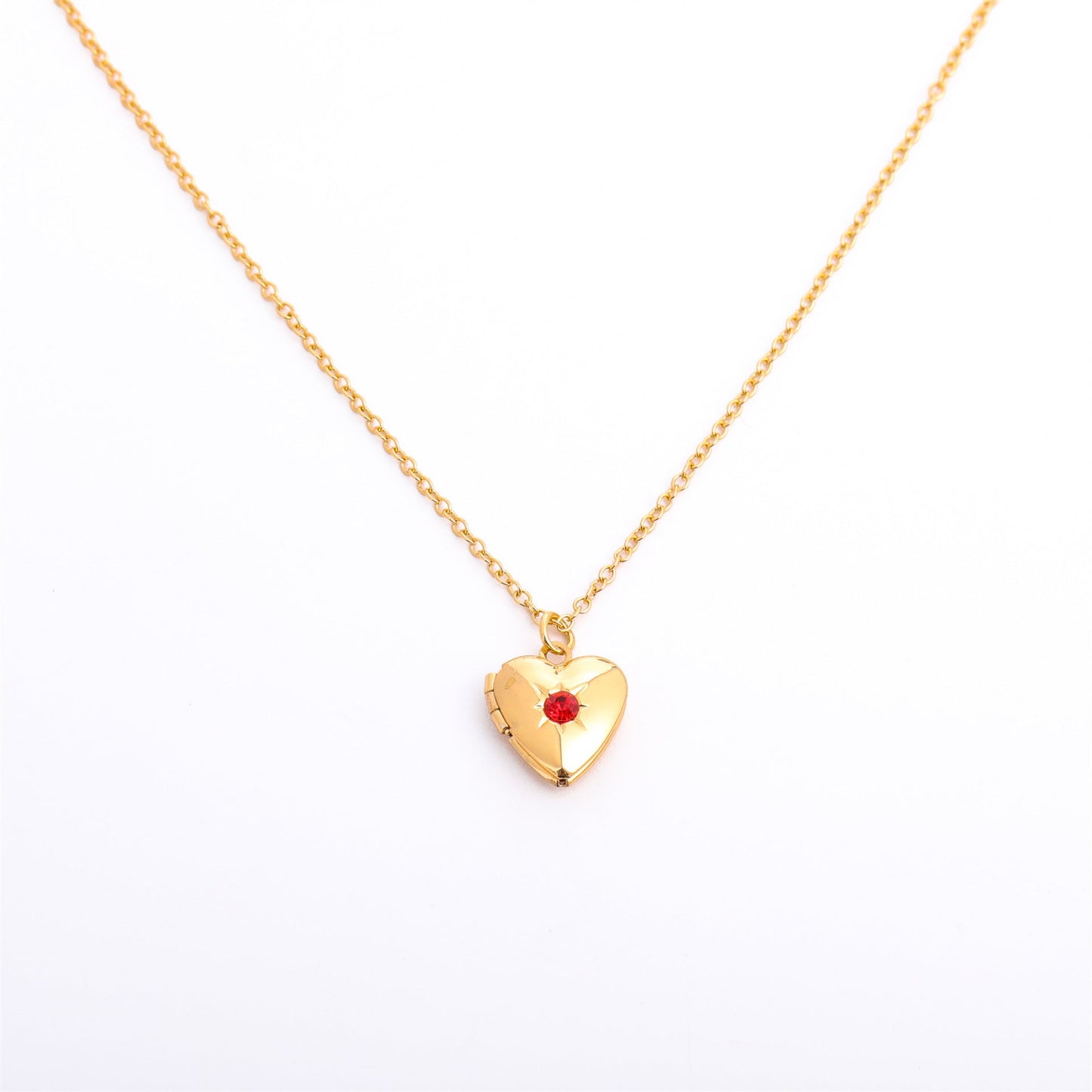 Fashion Love Heart Opening And Closing Album Titanium Steel Necklace My Store