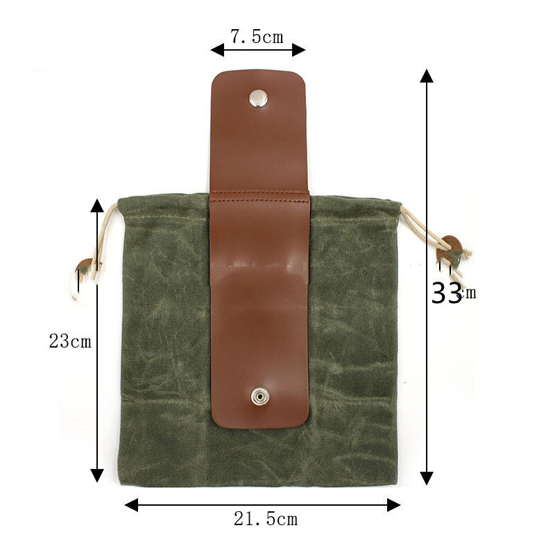 GreenGather™ Waxed Canvas Harvest Bag – Sustainable, Hands-Free Picking Companion