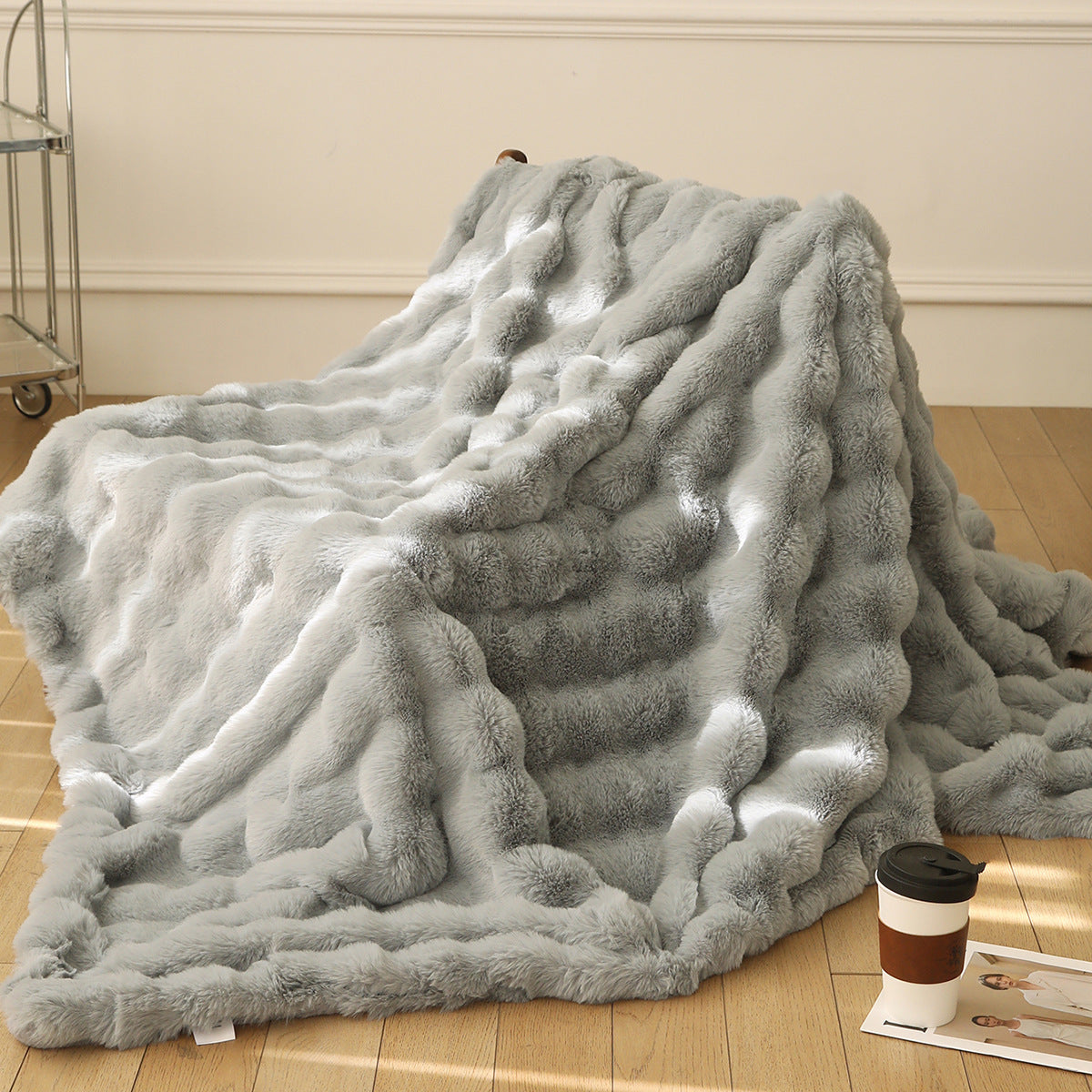 Rabbit Bubble Velvet Blanket My Store
