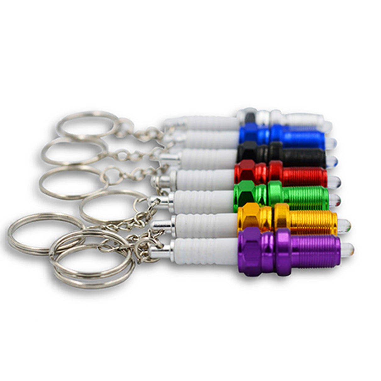 LED light spark plug keychain My Store