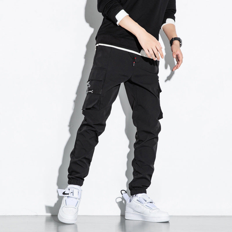 Cotton Trousers Trendy Cropped Trousers Men's Feet Pants