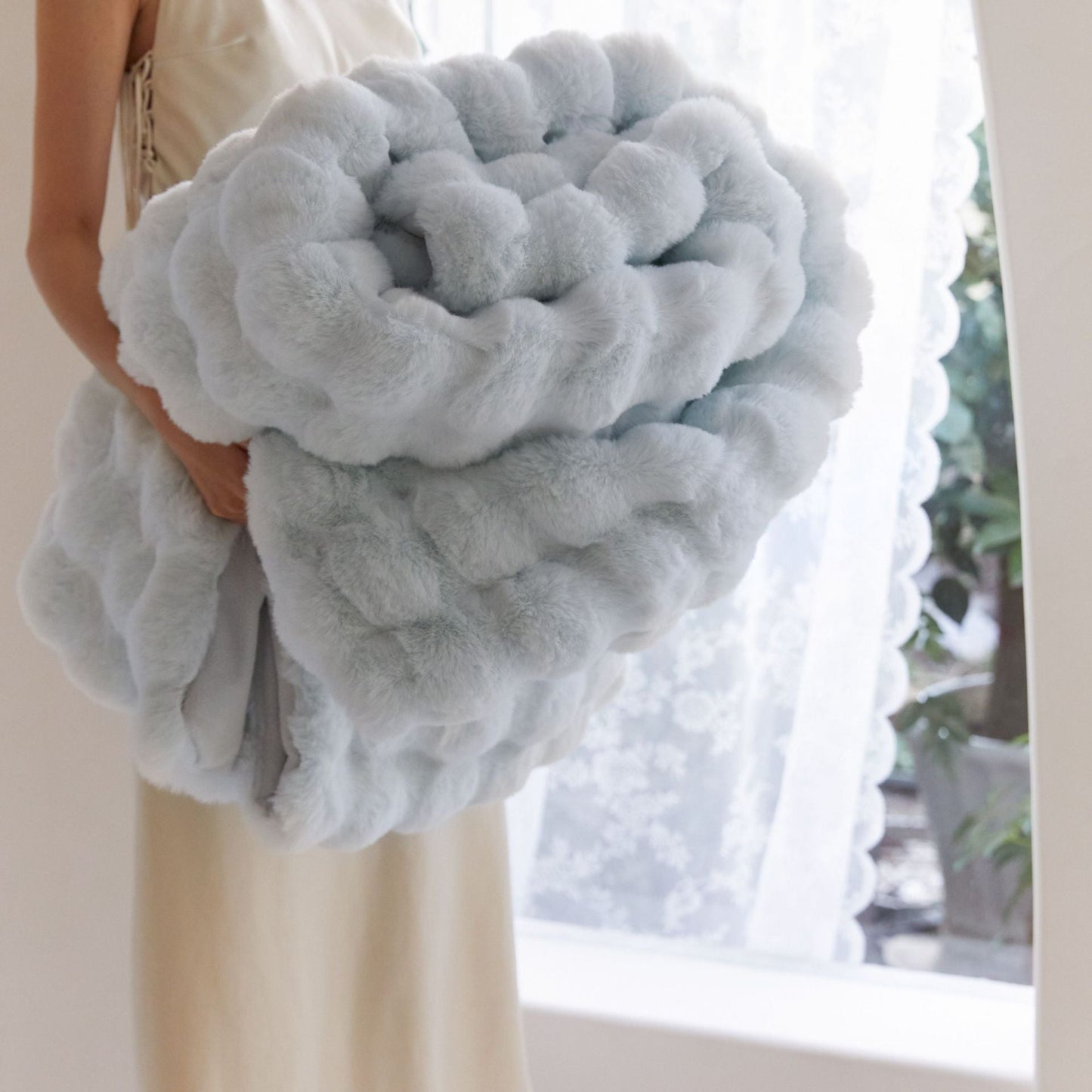 Rabbit Bubble Velvet  Blanket My Store