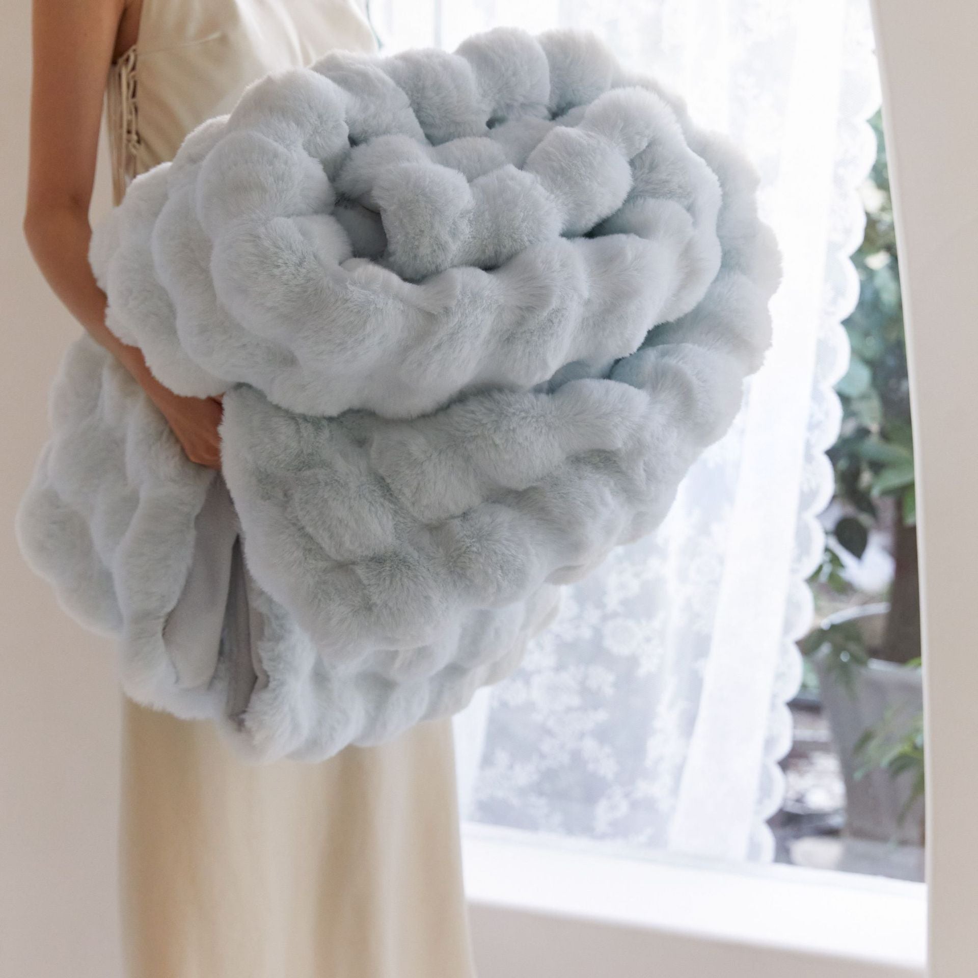 Rabbit Bubble Velvet  Blanket My Store