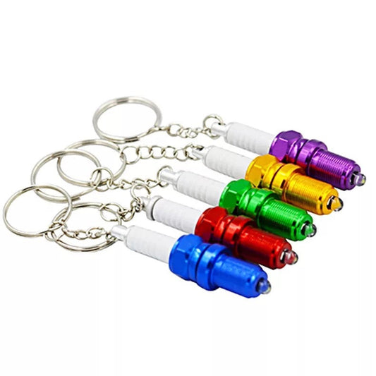 LED light spark plug keychain My Store