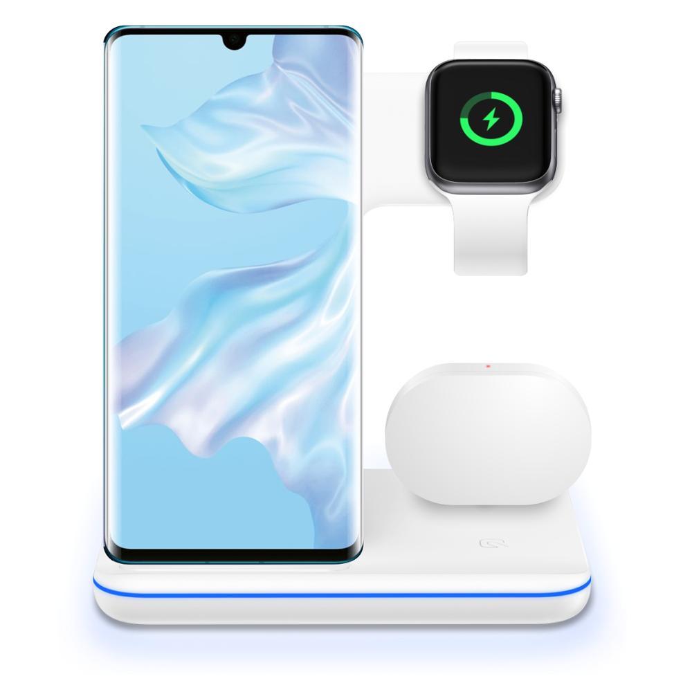 3-in-1 Wireless Charger Stand – Compatible with Phones, Watches & Earphones