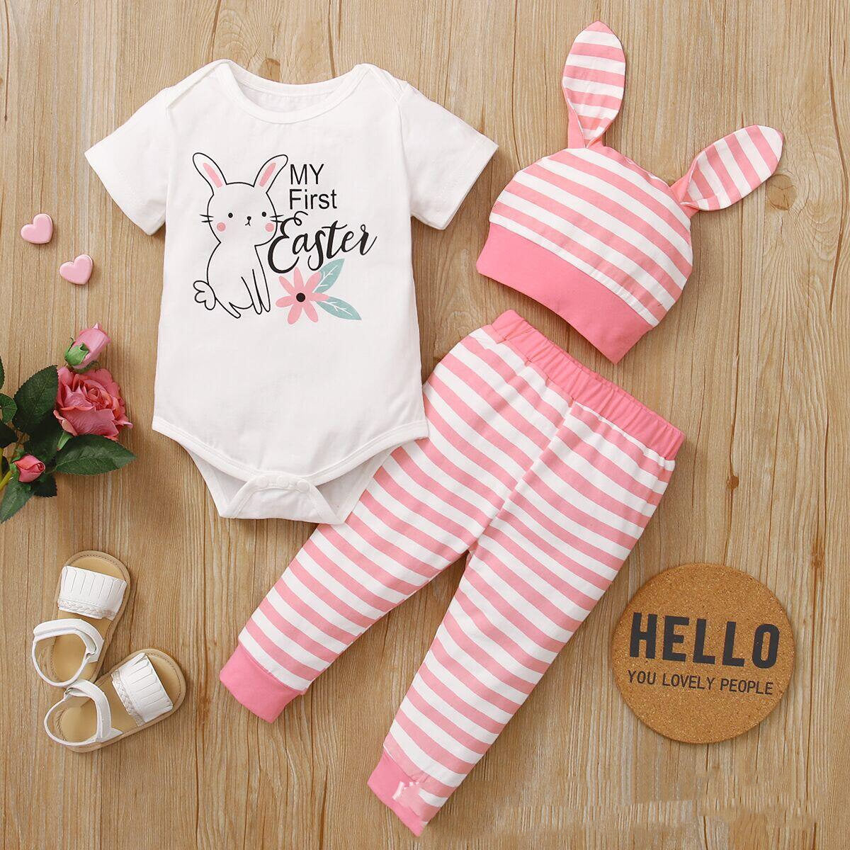 "Hop Into Easter with Our Cute Easter Rabbit Romper Set!"