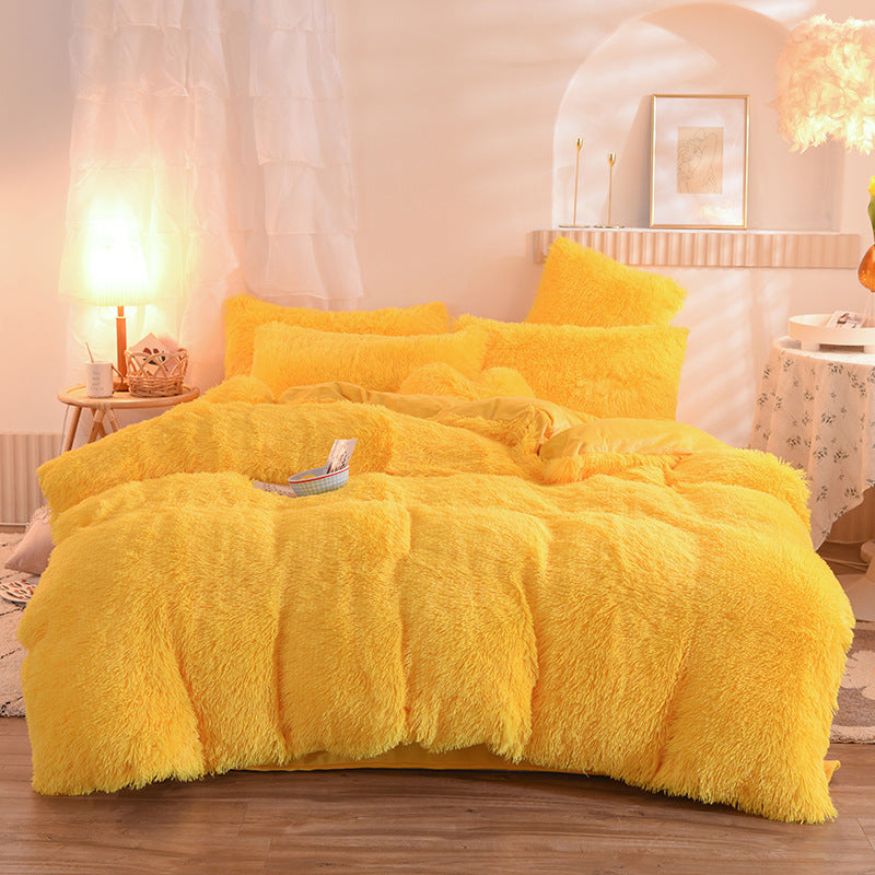 Luxury Thick Fleece Bedding Set – Plush Shaggy Duvet Cover, Pillowcase & Quilt for Queen & King Beds – Ultimate Winter Warmth & Comfort My Store