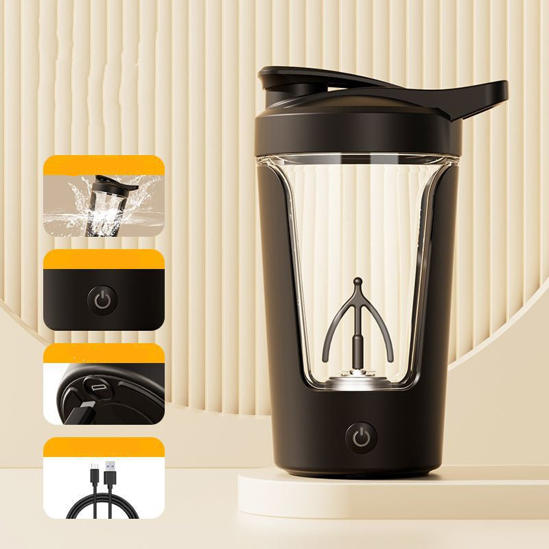 PowerMix™ Electric Shaker Bottle – 400ML USB Rechargeable Protein Blender