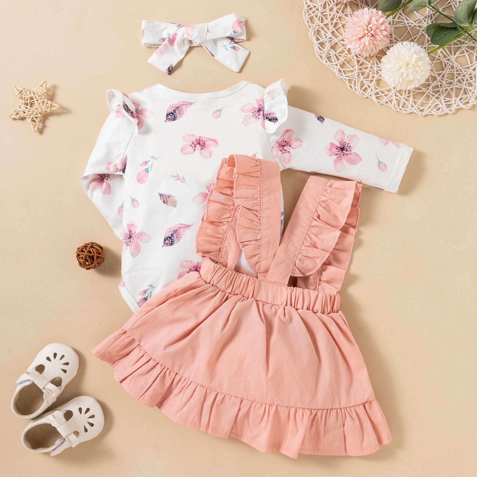 Printed Long-sleeved Baby Girl Romper My Store