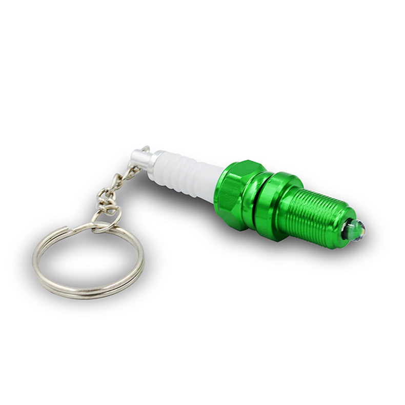 LED light spark plug keychain My Store