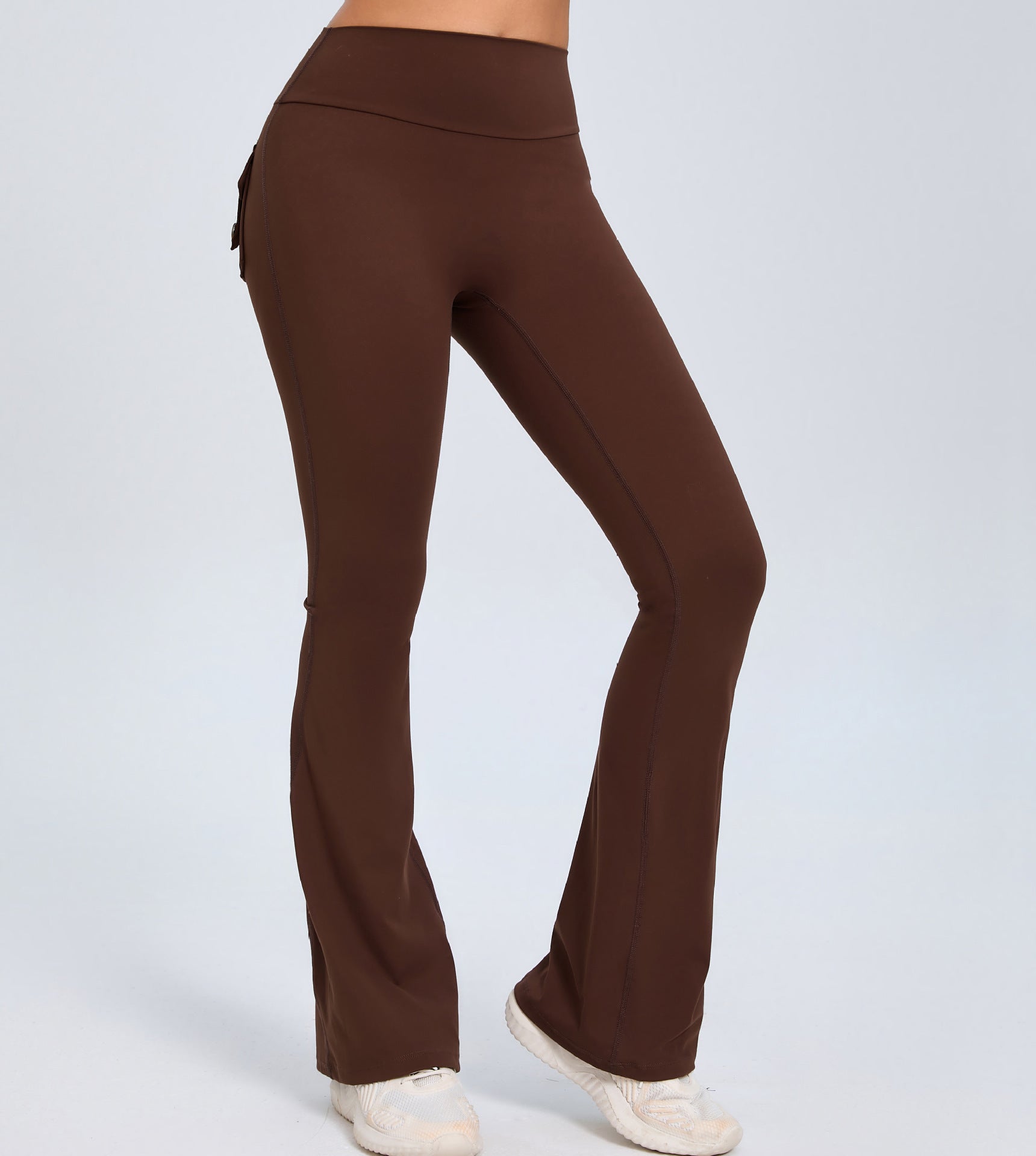 High-Waist Flared Yoga Pants with Pockets – Stylish & Supportive! My Store
