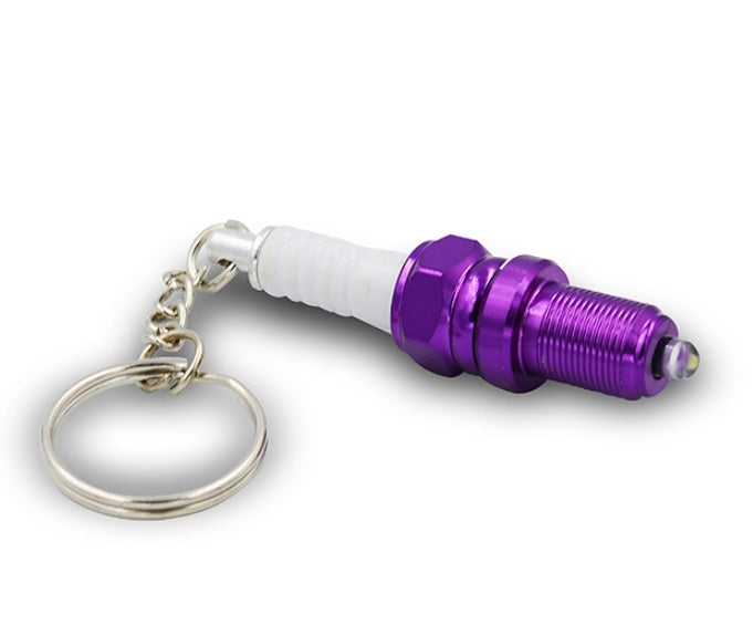 LED light spark plug keychain My Store