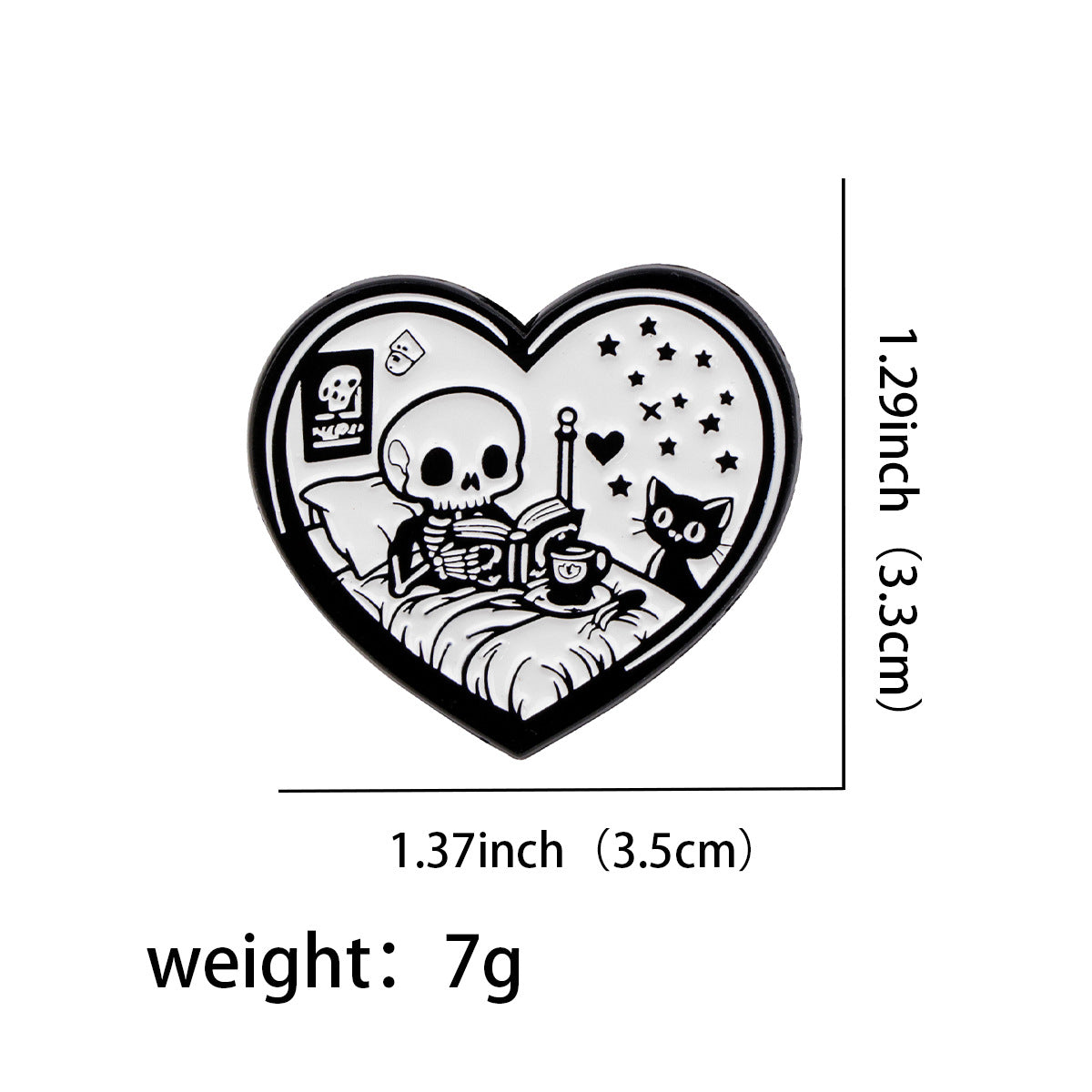 Skull Nerd Brooch Cartoon Badge Creative My Store