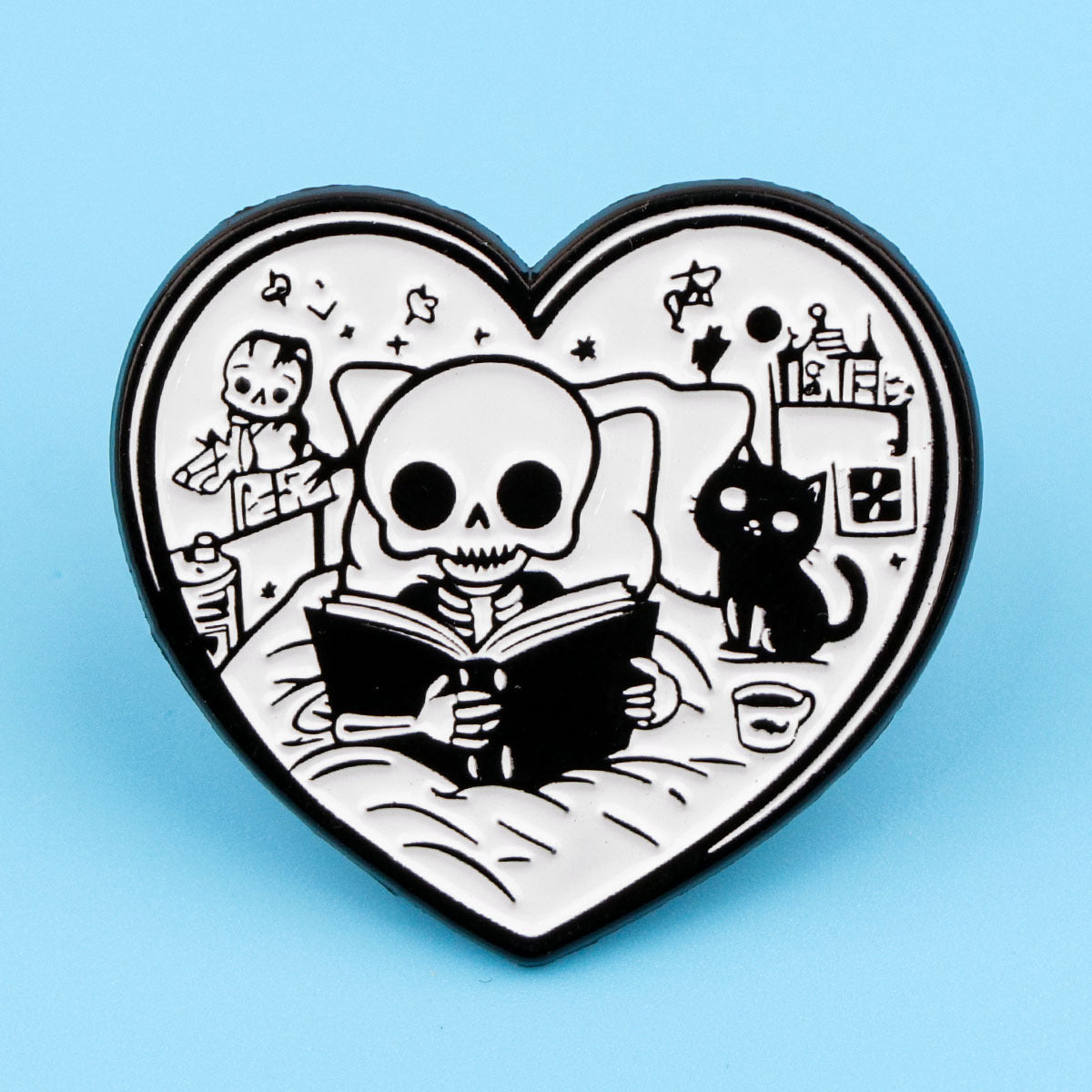 Skull Nerd Brooch Cartoon Badge Creative My Store