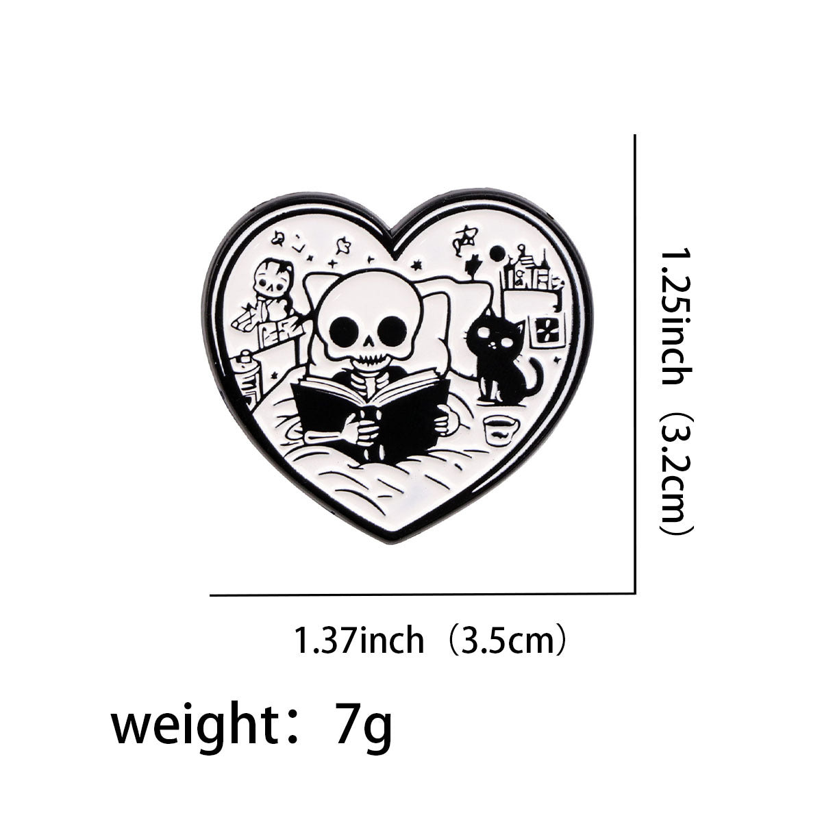 Skull Nerd Brooch Cartoon Badge Creative My Store
