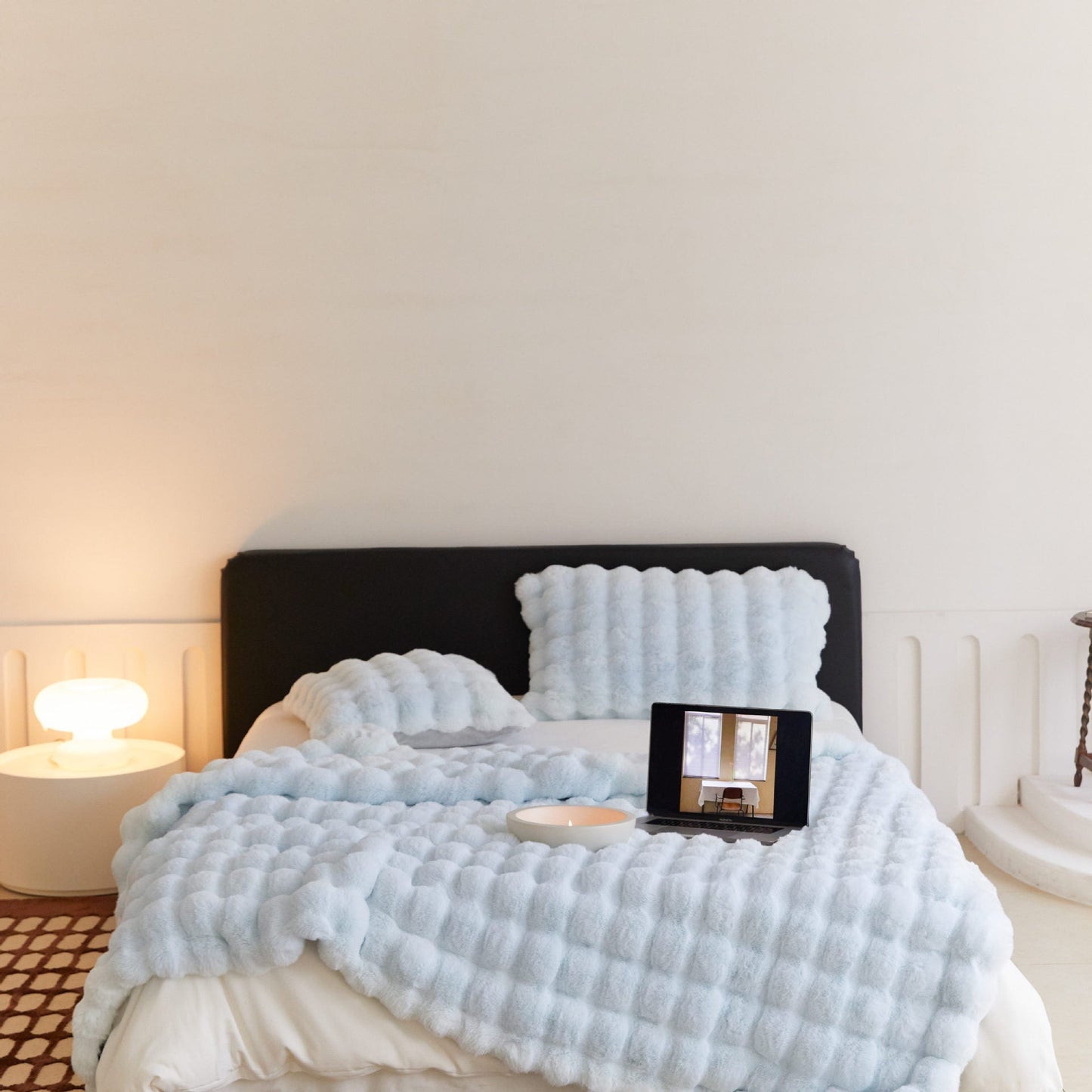Rabbit Bubble Velvet  Blanket My Store