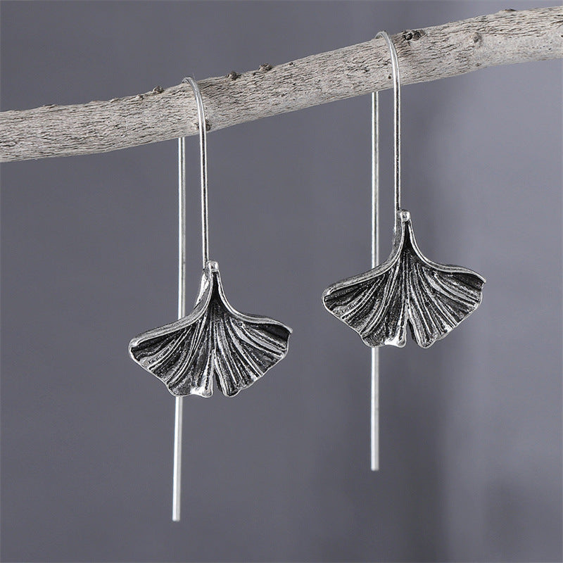 Personality Art Temperament Leaf Earrings My Store