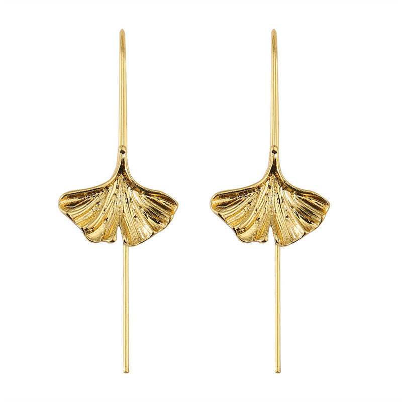 Personality Art Temperament Leaf Earrings My Store
